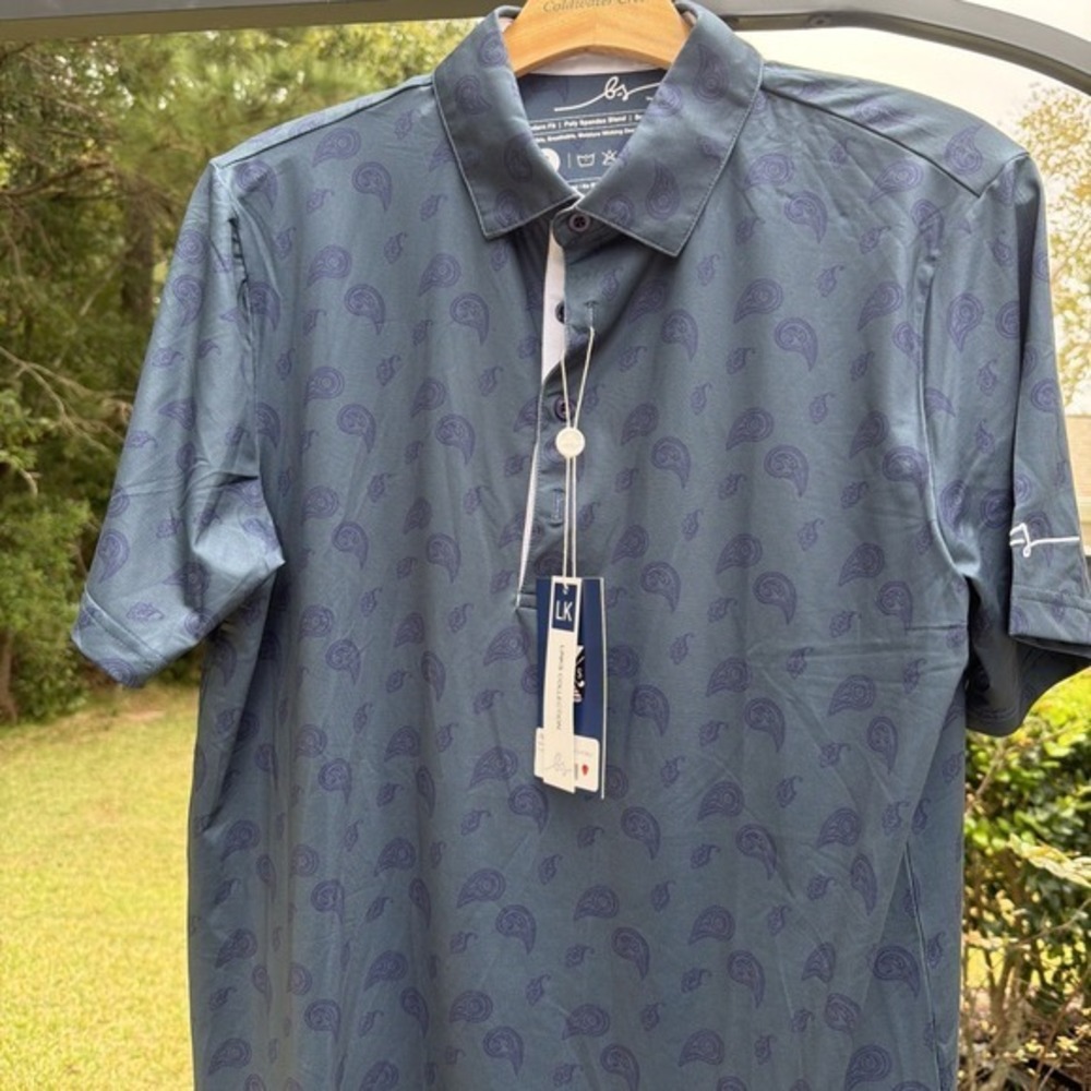 Boston Scott Golf Mens S Golf Shirt Paisley  NWT  79.00        737